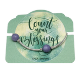 Count your Blessings - Gratitude Blessing Bracelet - Angelite 10mm - Sterling Silver