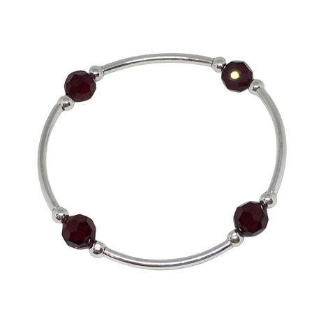 Blessing-Bracelet-Birthstone-January-Garnet-Swarovski-Crystal-8mm-byCALA-Designs-Australia