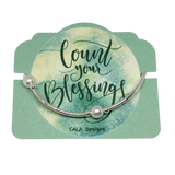 Count your Blessings - Blessing Bracelet (Birthstone) - June WHITE PEARL 8mm - Sterling Silver
