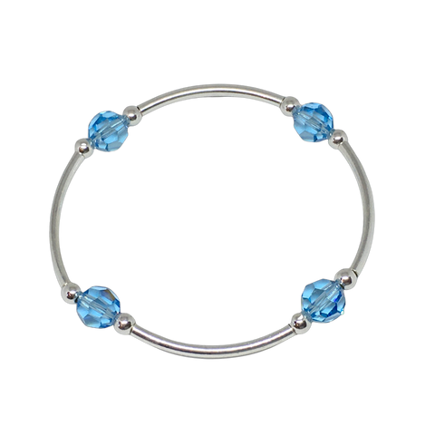Blessing-Bracelet-Birthstone-March-Aquamarine-Swarovski-Crystal-8mm-byCALA-Designs-Australia