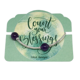 Count your Blessings - Gratitude Blessing Bracelet - Dumortierite 10mm - Sterling Silver