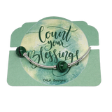 Count your Blessings - Gratitude Blessing Bracelet - Malachite 10mm - Sterling Silver