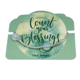Count your Blessings - Gratitude Blessing Bracelet - Opalite 10mm - Sterling Silver