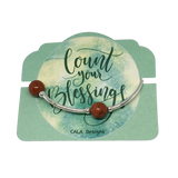Count your Blessings - Gratitude Blessing Bracelet - Red Jasper 10mm - Sterling Silver