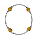 Count your Blessings - Gratitude Blessing Bracelet (Birthstone) - November TOPAZ 8mm - Sterling Silver