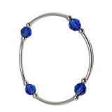 Count your Blessings - Gratitude Blessing Bracelet (Birthstone) - September SAPPHIRE 8mm - Sterling Silver