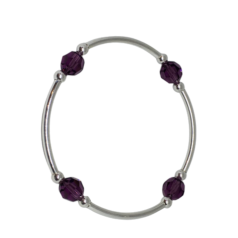 February-Birthday-Amethyst-Swarovski-Crystal-Bracelets-8mm-byCALA-Designs_