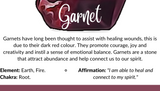 Count your Blessings - Gratitude Blessing Bracelet - Garnet 10mm - Sterling Silver