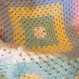 Beautiful RAINBOW Baby Cot or Pram Blanket - Christening - Baby Gift - Throw -- Hand Crocheted