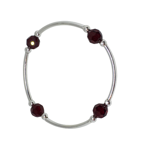 January-Birthday-Garnet-Swarovski-Crystal-Bracelet-8mm-byCALA-Designs-Australia