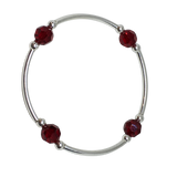 July RUBY Birthstone Bracelet - Swarovski Crystal – 8mm - Sterling Silver