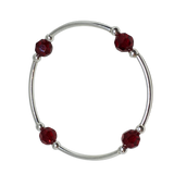July RUBY Birthstone Bracelet - Swarovski Crystal – 8mm - Sterling Silver