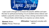 Count your Blessings - Gratitude Blessing Bracelet - Lapis Lazuli 10mm - Sterling Silver