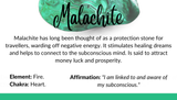 Count your Blessings - Gratitude Blessing Bracelet - Malachite 10mm - Sterling Silver