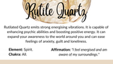 Count your Blessings - Gratitude Blessing Bracelet - Rutilated Quartz 10mm - Sterling Silver