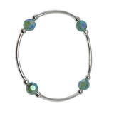 Count your Blessings - Gratitude Blessing Bracelet (Birthstone) - October PACIFIC OPAL 8mm - Sterling Silver