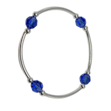 Count your Blessings - Gratitude Blessing Bracelet (Birthstone) - September SAPPHIRE 8mm - Sterling Silver