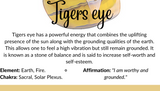 Count your Blessings - Gratitude Blessing Bracelet - Tigers Eye 10mm - Sterling Silver