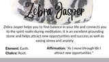 Count your Blessings - Gratitude Blessing Bracelet - Brown Zebra Jasper 10mm - Sterling Silver