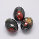 African Bloodstone Egg 50mm - Cleansing, Colds, Detoxifying, Flu and Healing - Crystal Healing - Easter Gift Idea