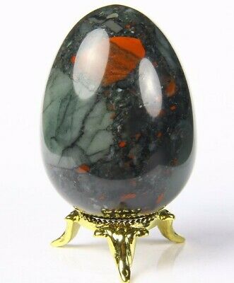 African Bloodstone Egg 50mm - Cleansing, Colds, Detoxifying, Flu and Healing - Crystal Healing - Easter Gift Idea