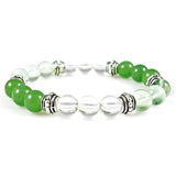 Allergy Relief Healing Crystal Gemstone Bracelet - Handcrafted - Green Aventurine, Clear Quartz and Green Fluorite 8mm