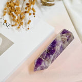 Chevron Amethyst Tower Generator Obelisk - Point- Wand - Crystal Healing - Gift Idea