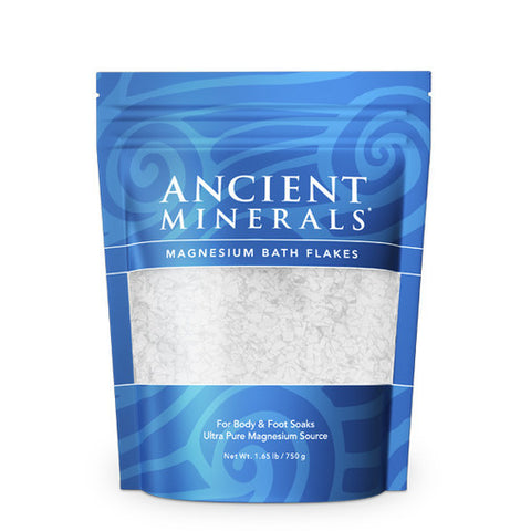 Ancient Minerals Magnesium Oil Bath Flakes - Genuine Zechstein - 750g