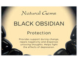 Black Obsidian (Medium) Tumbled Stone - Protection, Grounding and Healing - Crystal Healing