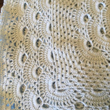 Beautiful Heirloom Shell Design Blanket BABY BLUE - Baby - Christening - Gift - Cot Blanket - Throw - Afghan - Shawl - Hand Crocheted