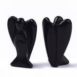 Black Obsidian Crystal Gemstone Angel 40mm