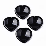 Black Obsidian Heart Shaped Thumb Worry Stone 40mm - Grounding, Protecting and Healing - Healing Crystal - Gift Idea