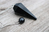Black Onyx Faceted Pendulum- Protection • Grounding •  Encouragement • Strength