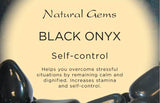 Black Onyx Tumbled Stone - Self Control, Protection, Healing and Grounding - Crystal Healing