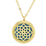 Blossom Aromatherapy Essential Oil Diffuser Necklace - 14k Gold Plate - Free Chain - Mothers Day Gift Idea