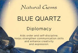 Blue Quartz Tumbled Stone - Connection, Clarity and Diplomacy - Crystal Healing