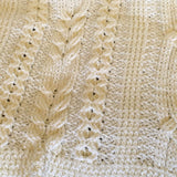 Celtic Knot and Cable Design Blanket - Throw - Afghan - Blanket - Hand Crocheted