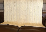 Celtic Knot and Cable Design Blanket - Throw - Afghan - Blanket - Hand Crocheted