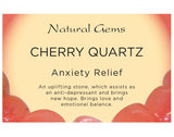 Cherry Quartz (Medium) Tumbled Stone - Anxiety Relief and Uplifting - Crystal Healing