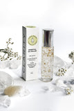 CLARITY- Clear Crystal Quartz Pure Essential Oil Roller Bottle 10ml -  infused with 24k Gold