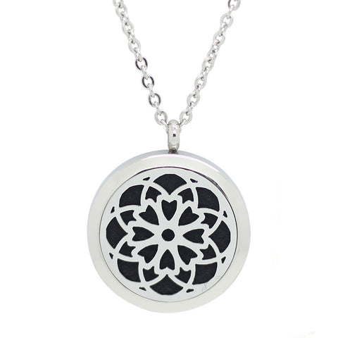 Cosmic Design Aromatherapy Essential Oil Diffuser Necklace Silver - Free Chain - Mothers Day Gift Idea
