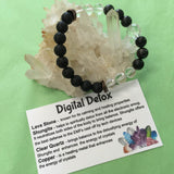Digital Detox EMF Protection Healing Crystal Gemstone and Lava Beads Bracelet - Aromatherapy Diffuser - Handcrafted