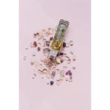 Pure Essential Oil Roller Bottle 10ml  with RAINBOW FLUORITE Crystal Gemstones -  infused with 24k Gold Flakes