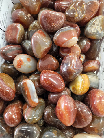Fire Agate Tumbled Stone MEDIUM - Shielding, Deflect Negativity and Increase Energy - Crystal Healing