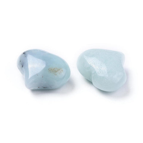 Flower Amazonite Heart (Small) 25mm - Crystal Healing