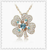 Four Leaf Clover Necklace - Shamrock - made with Swarovski Crystal Elements - St Patrick's Day - Gift Idea