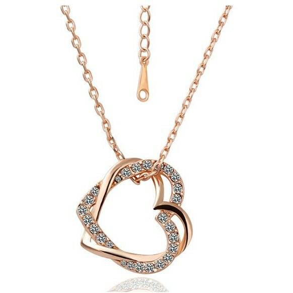 Entwined heart shop necklace