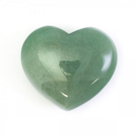Green Aventurine Heart 25mm - Comfort, Luck, Healing and Love - Crystal healing