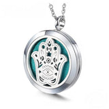 Hamsa-Hand-Design-Aromatherapy-Diffuser-Necklace-316L-Stainless-Steel-The-Holistic-Shop-in-Wagga-Wagga