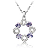 Swarovski Crystal Elements Necklace - Happiness Sky Wheel- 18k White Gold Plate - Gift Idea